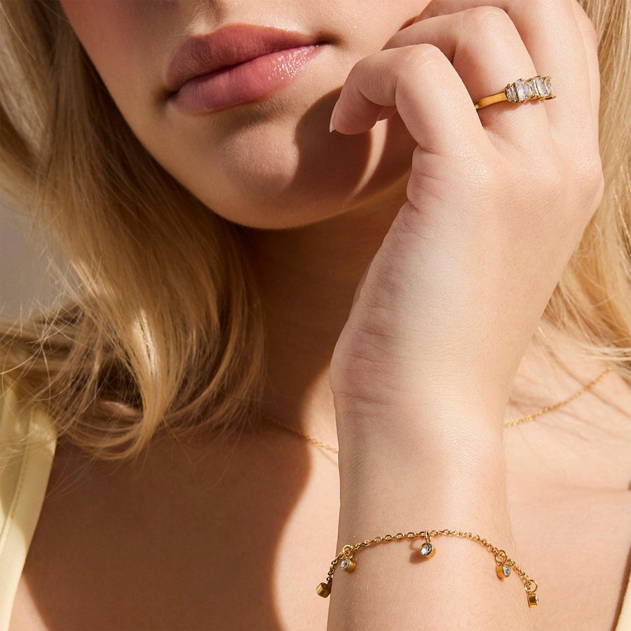 Dainty Crystal Drop Bracelet - EVRYJEWELS