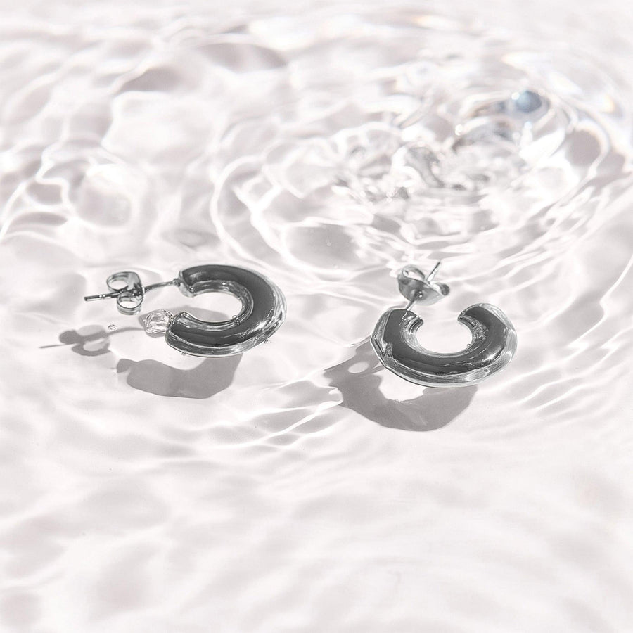 Chunky Curved Hoop Earrings - EVRYJEWELS