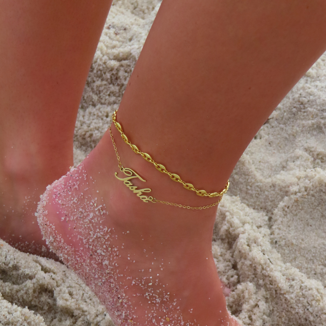 Custom Personalized Anklet EVRYJEWELS