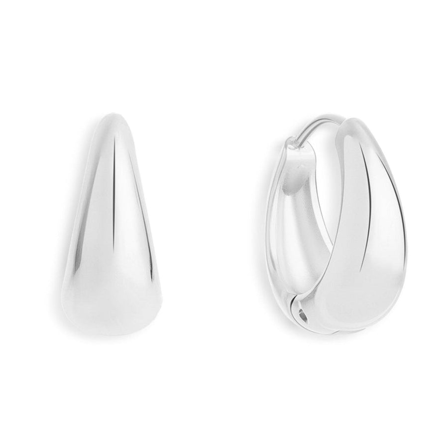 Teardrop Small Curve Hoop Earrings - EVRYJEWELS