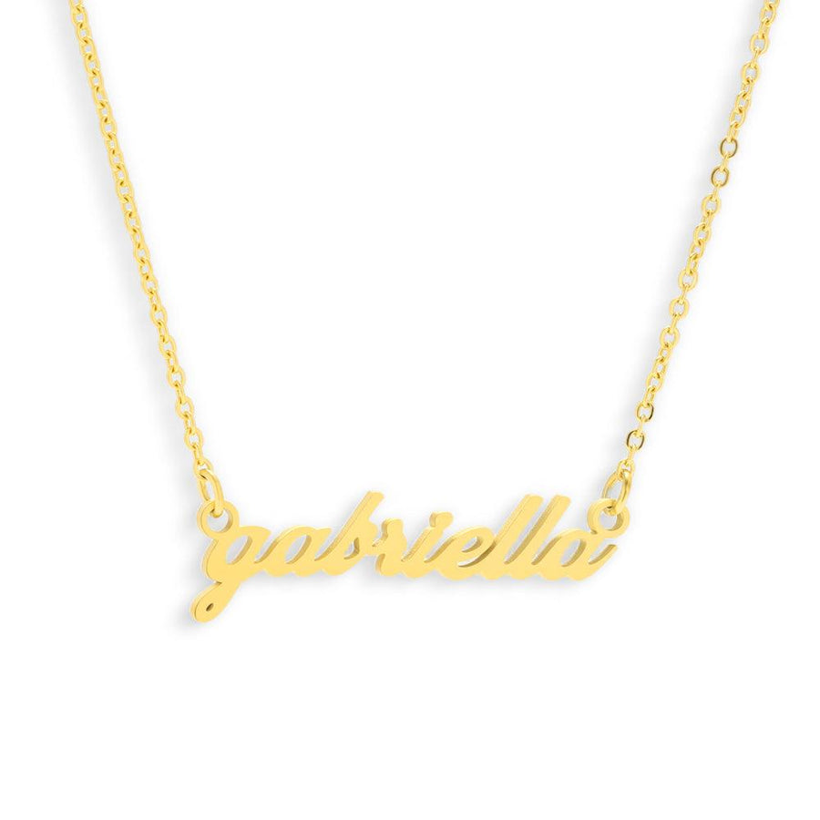 Custom/Personalized Lowercase Nameplate Cable Necklace - EVRYJEWELS