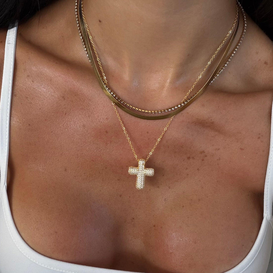 Forever Blessed Cross Necklace - EVRYJEWELS