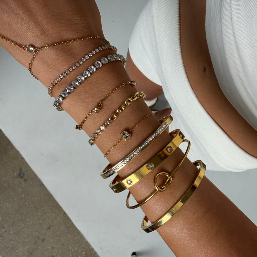 Initial Crystal Bracelet - EVRYJEWELS