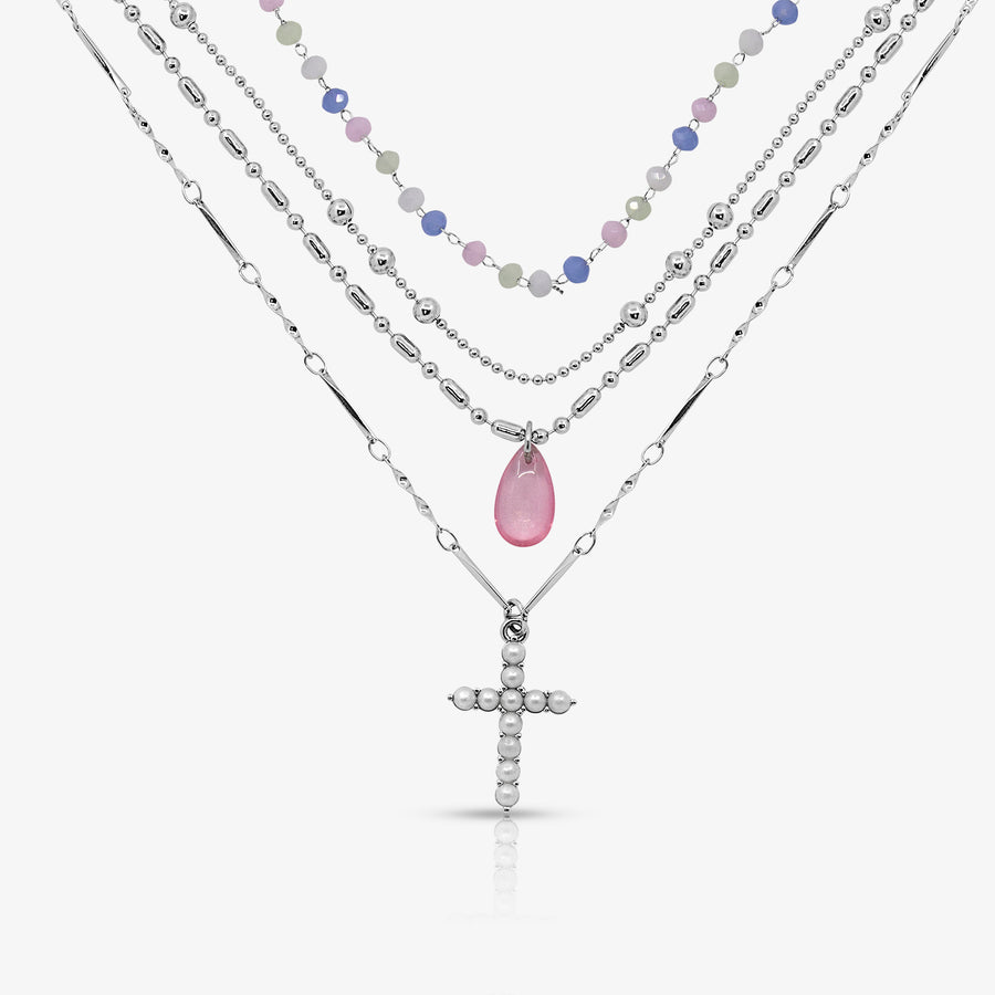Beaded Blessing 4 Piece Necklace Set - EVRYJEWELS