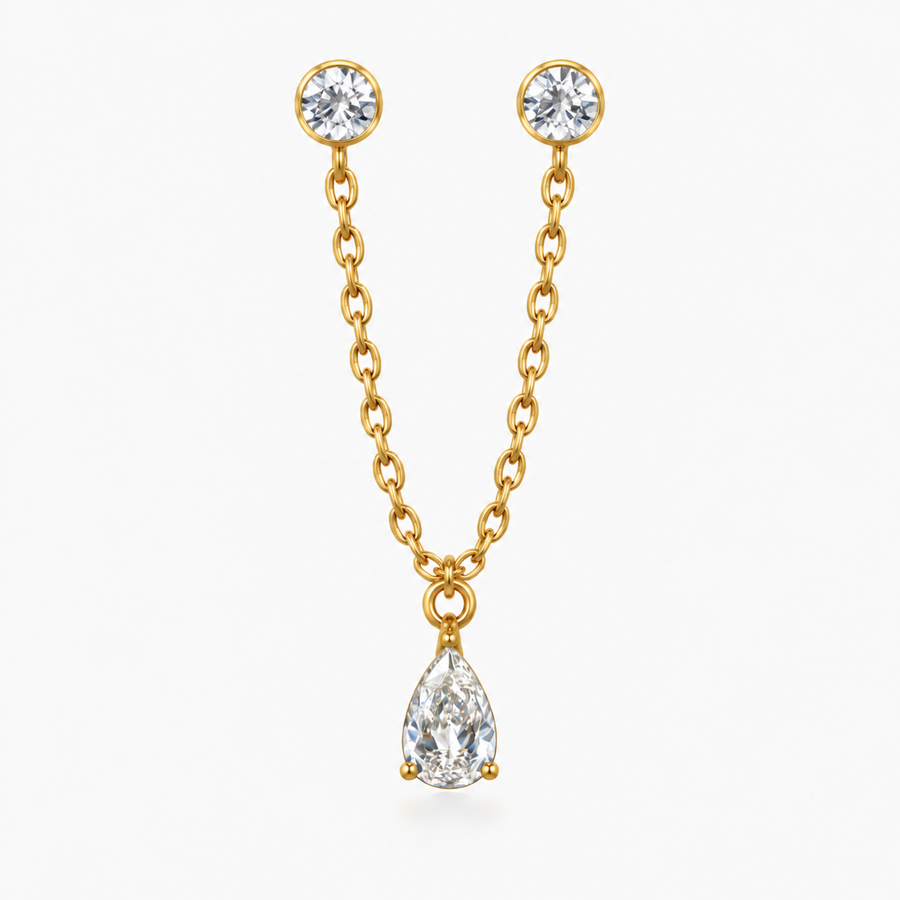 Glow Drop Stud Earring - EVRYJEWELS