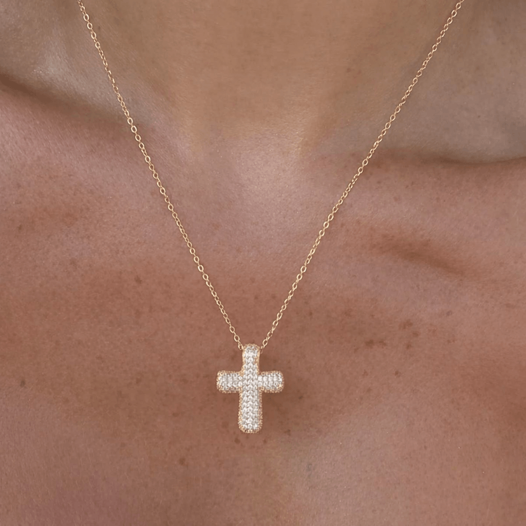 Forever Blessed Cross Necklace – EVRYJEWELS Forever Blessed Cross Necklace – EVRYJEWELS