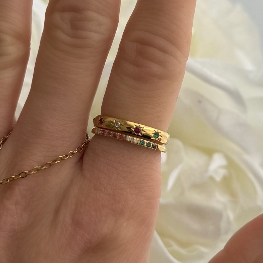 Rainbow's End Ring Set - EVRYJEWELS