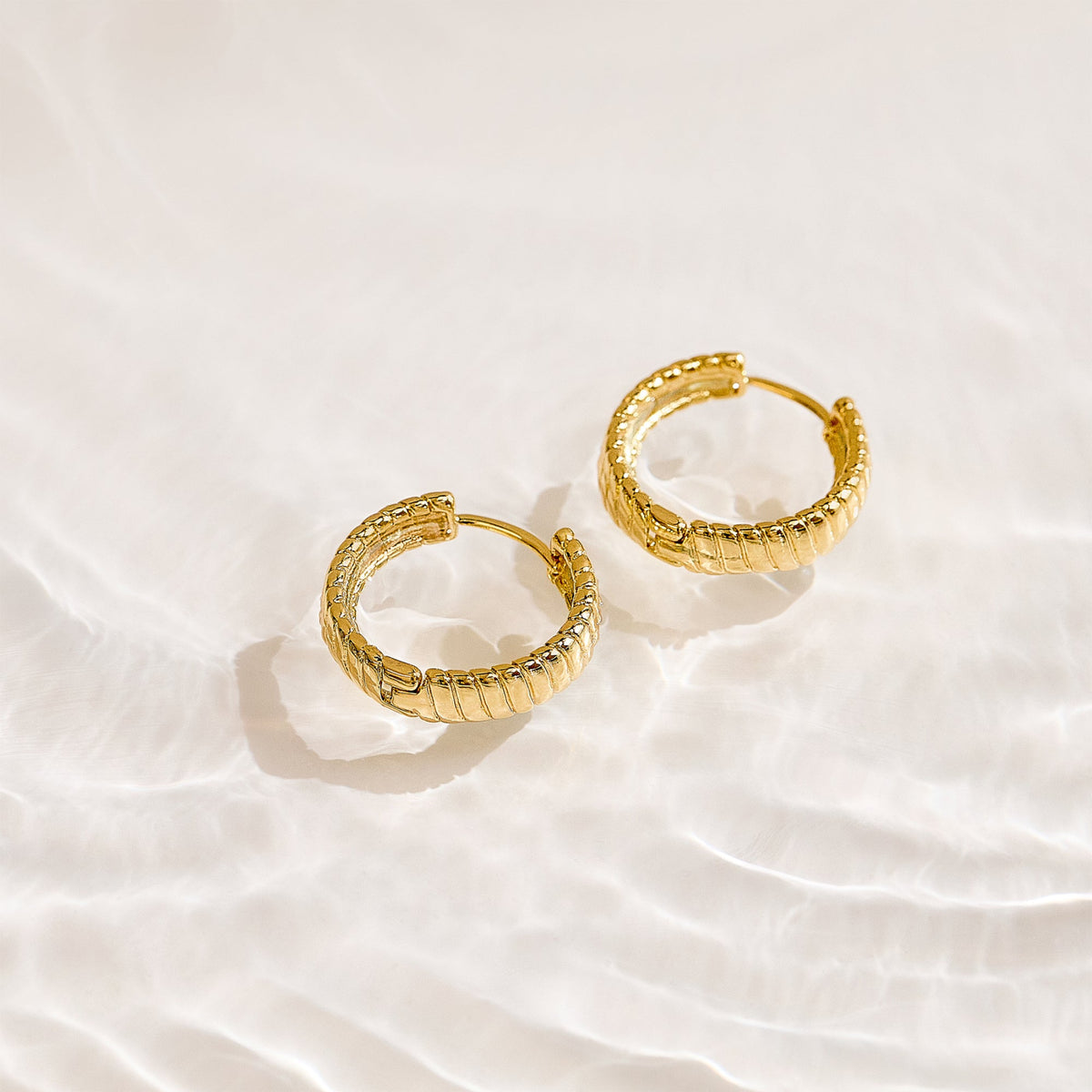 Golden Hoop Earrings - EVRYJEWELS