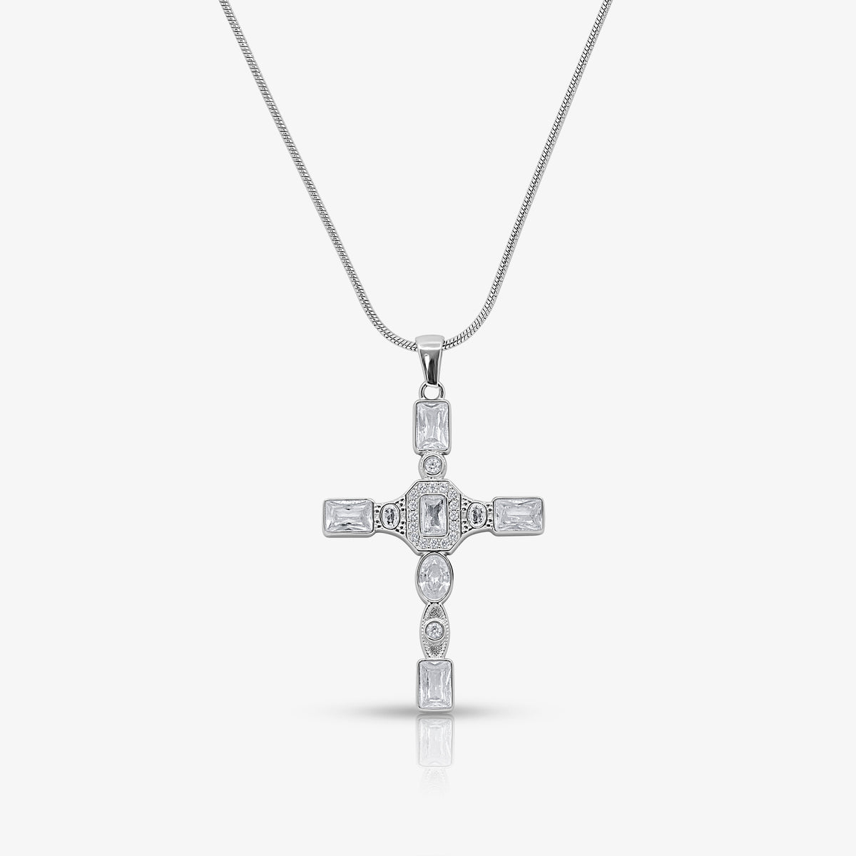 Gem Up Cross Necklace - EVRYJEWELS