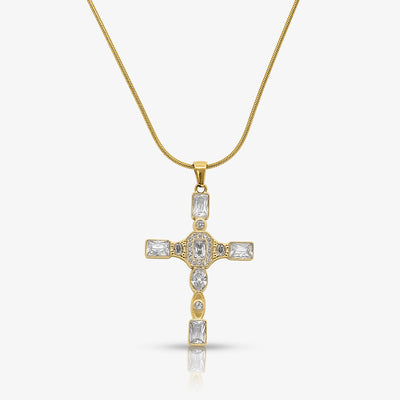 Gem Up Cross Necklace - EVRYJEWELS