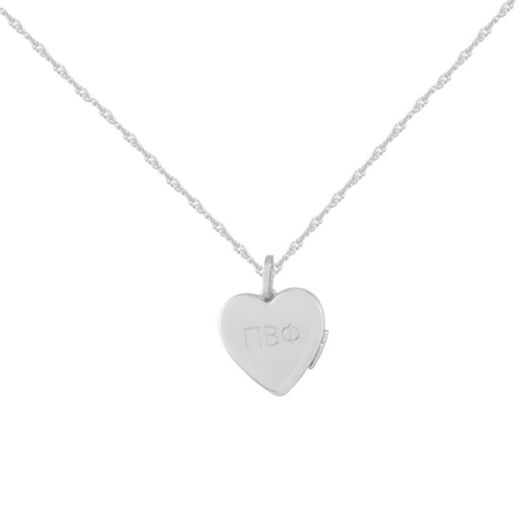 Sorority Custom/Personalized Heart Locket Block Necklace