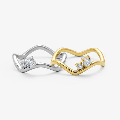 Shimmer Wave Ring - EVRYJEWELS