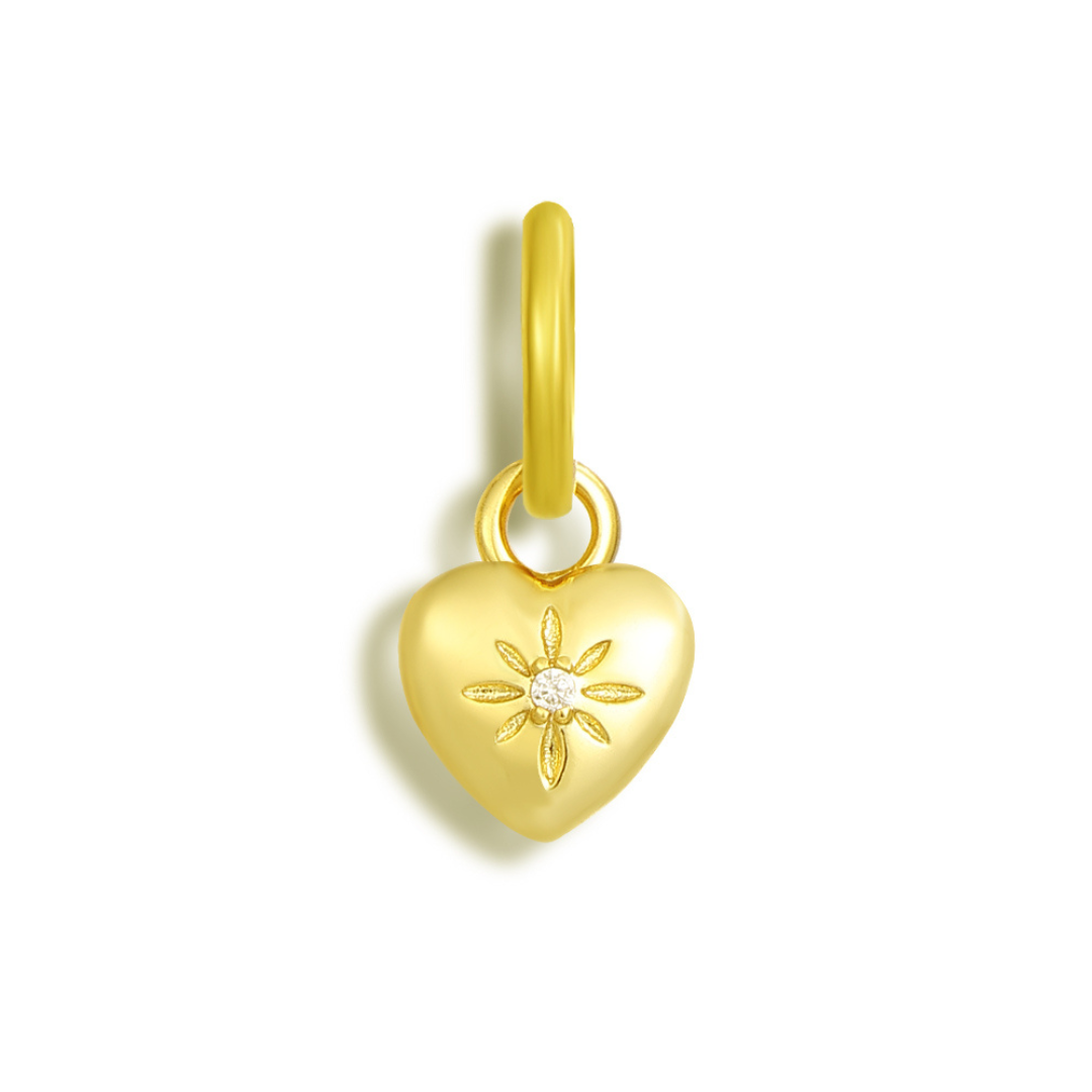 Heart Of Gold Charm - Gold