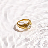 Oval Stone Dome Ring - EVRYJEWELS