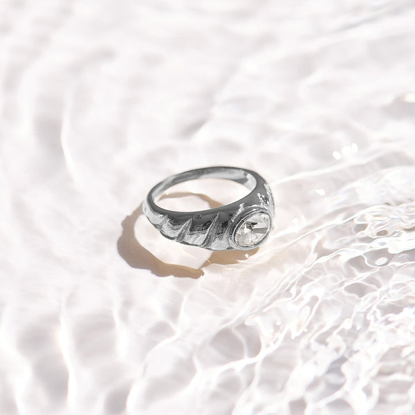 Oval Stone Dome Ring - EVRYJEWELS