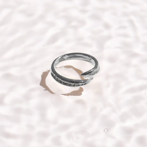 Crystal Curve Wrap Ring - EVRYJEWELS