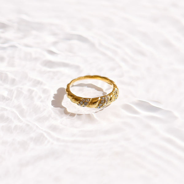 Crystal Twist Dome Ring - EVRYJEWELS