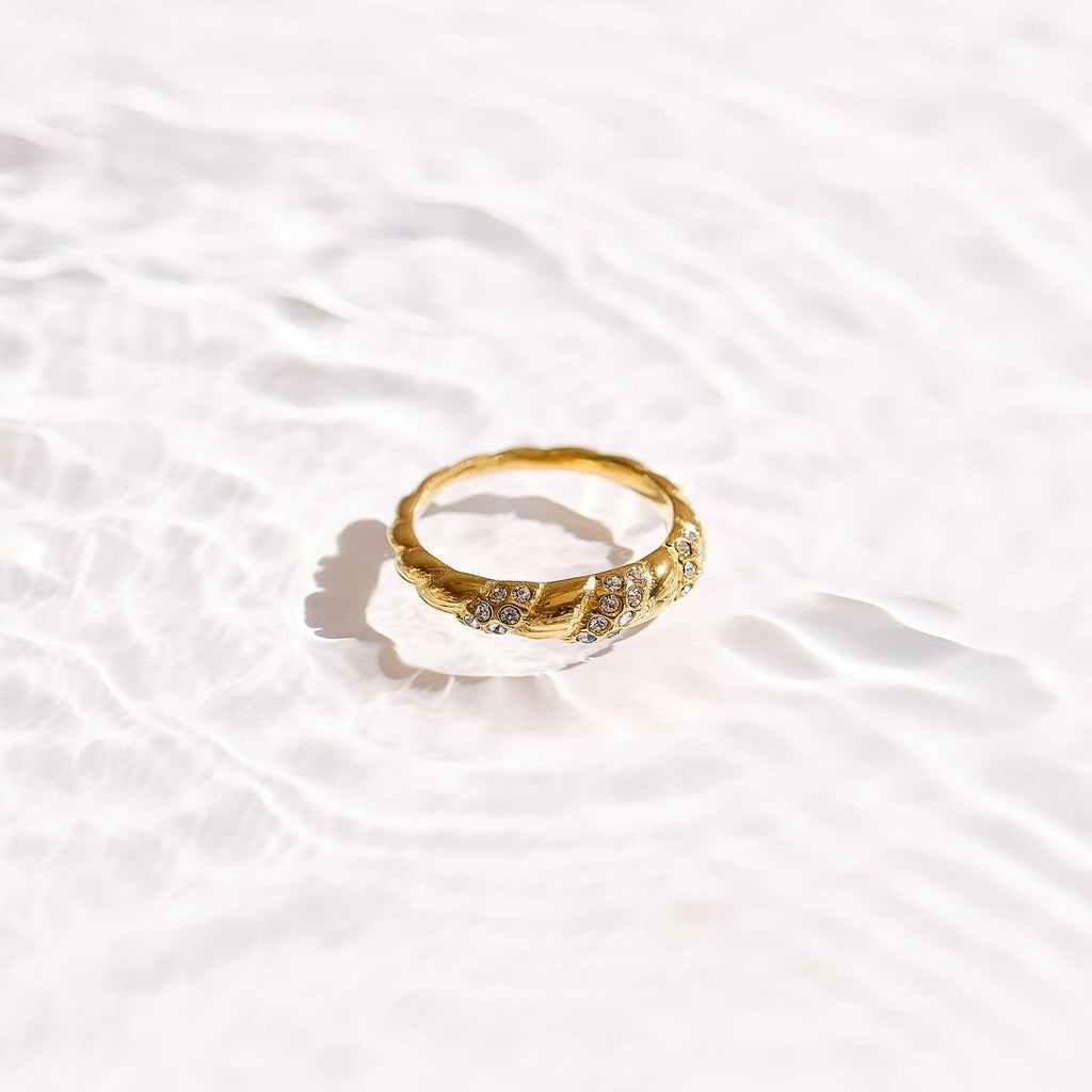 Crystal Twist Dome Ring - EVRYJEWELS