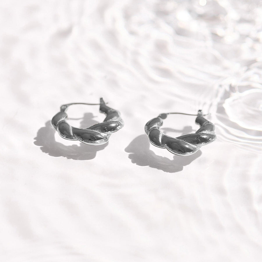 Chunky Twisted Hoop Earrings - EVRYJEWELS