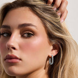 Rounded Square Hoop Earrings - EVRYJEWELS