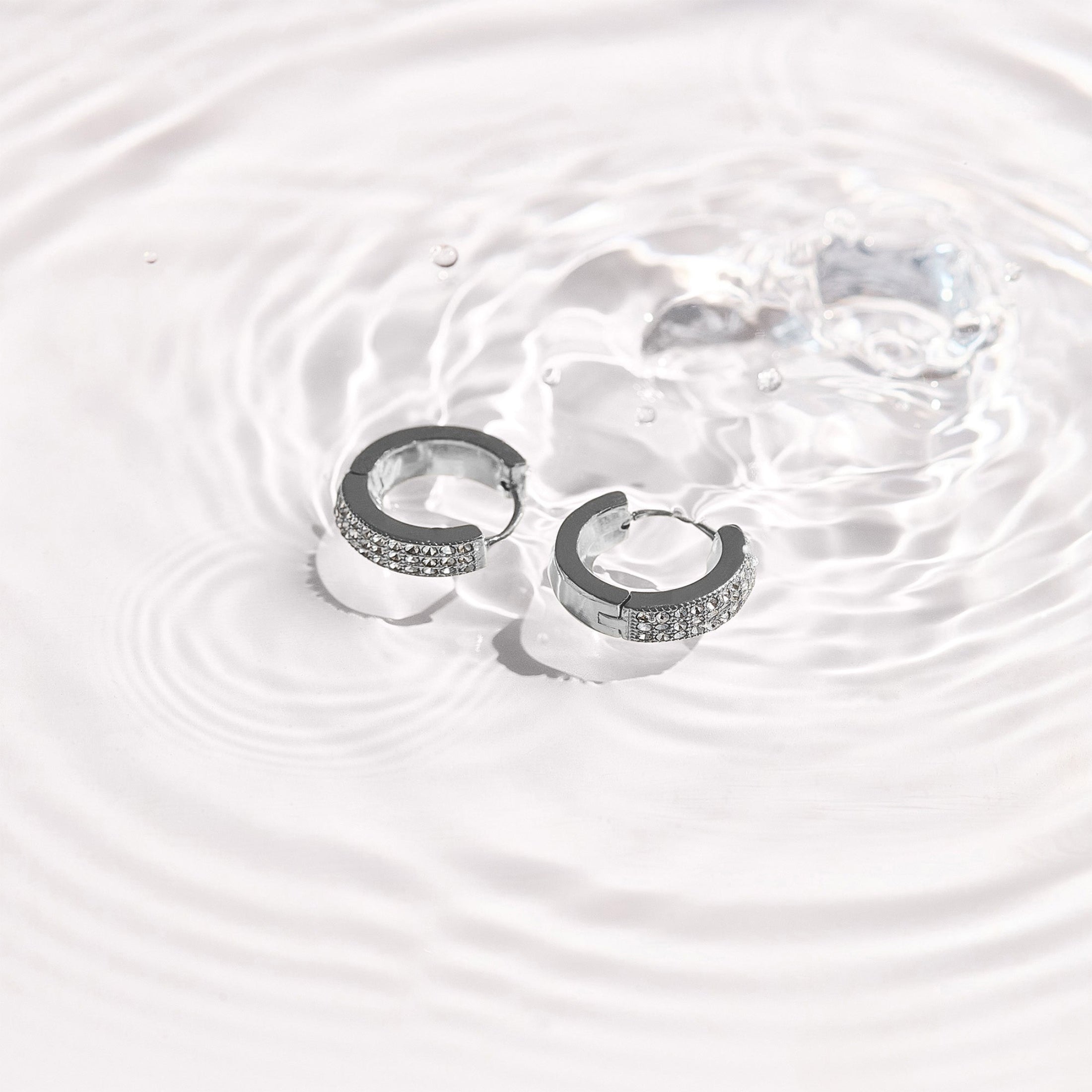 Pavé Crystal Huggie Hoop Earrings - EVRYJEWELS