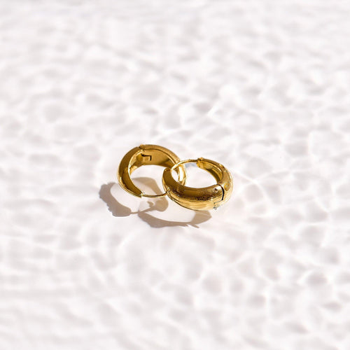 Teardrop Small Curve Hoop Earrings - EVRYJEWELS