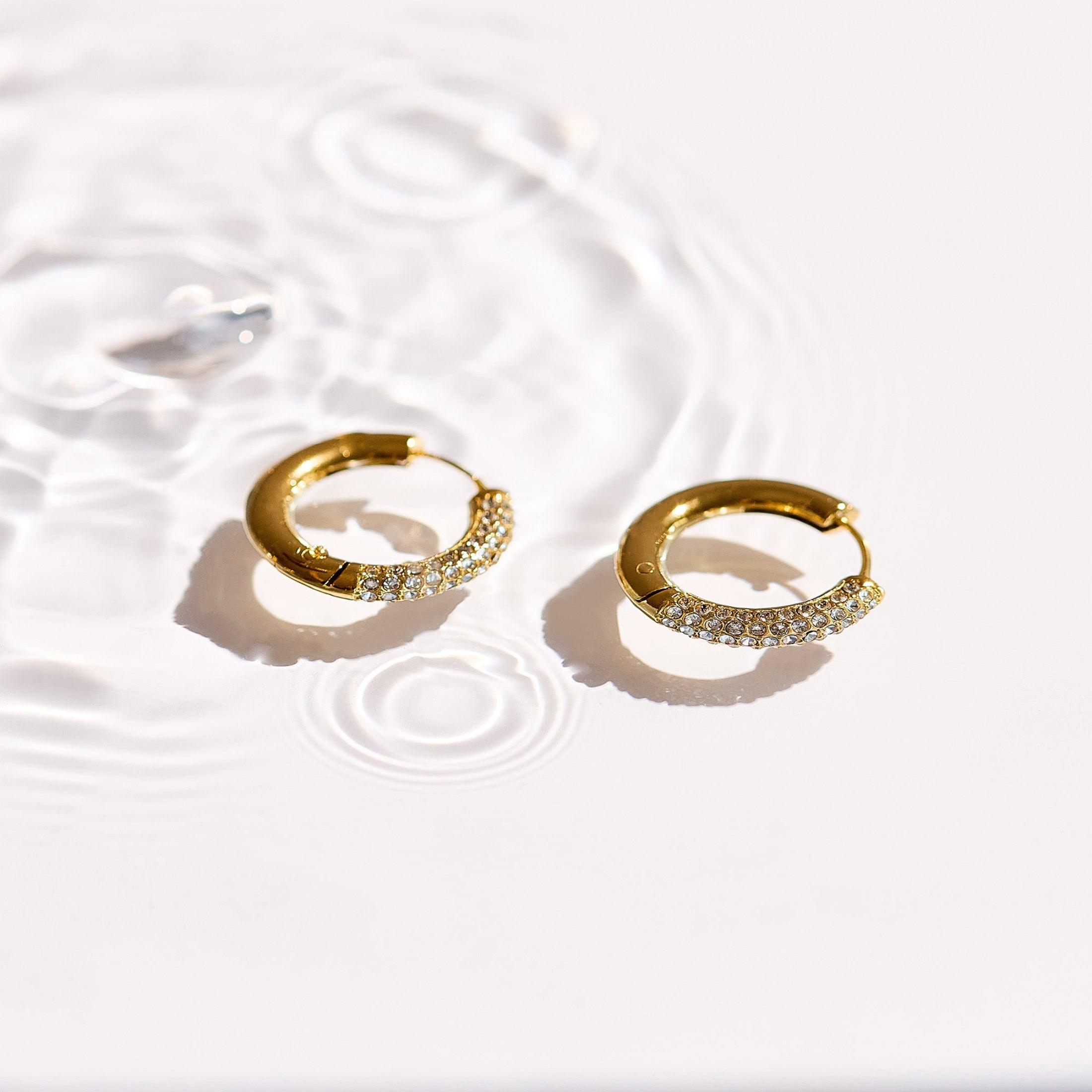 Crystal Pave Statement Hoops - EVRYJEWELS