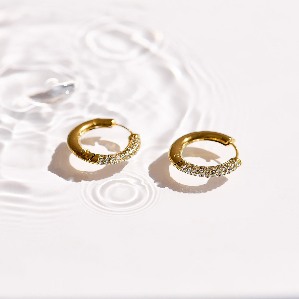 Crystal Pave Statement Hoops - EVRYJEWELS