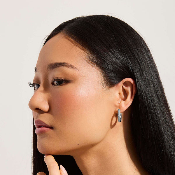 Crystal Pave Statement Hoops - EVRYJEWELS