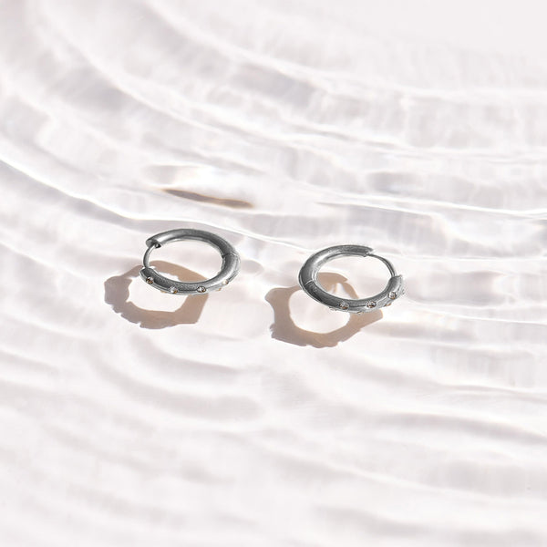 Crystal Dot Hoop Earrings - EVRYJEWELS