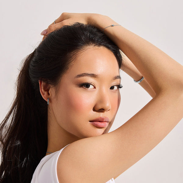 Crystal Dot Hoop Earrings - EVRYJEWELS