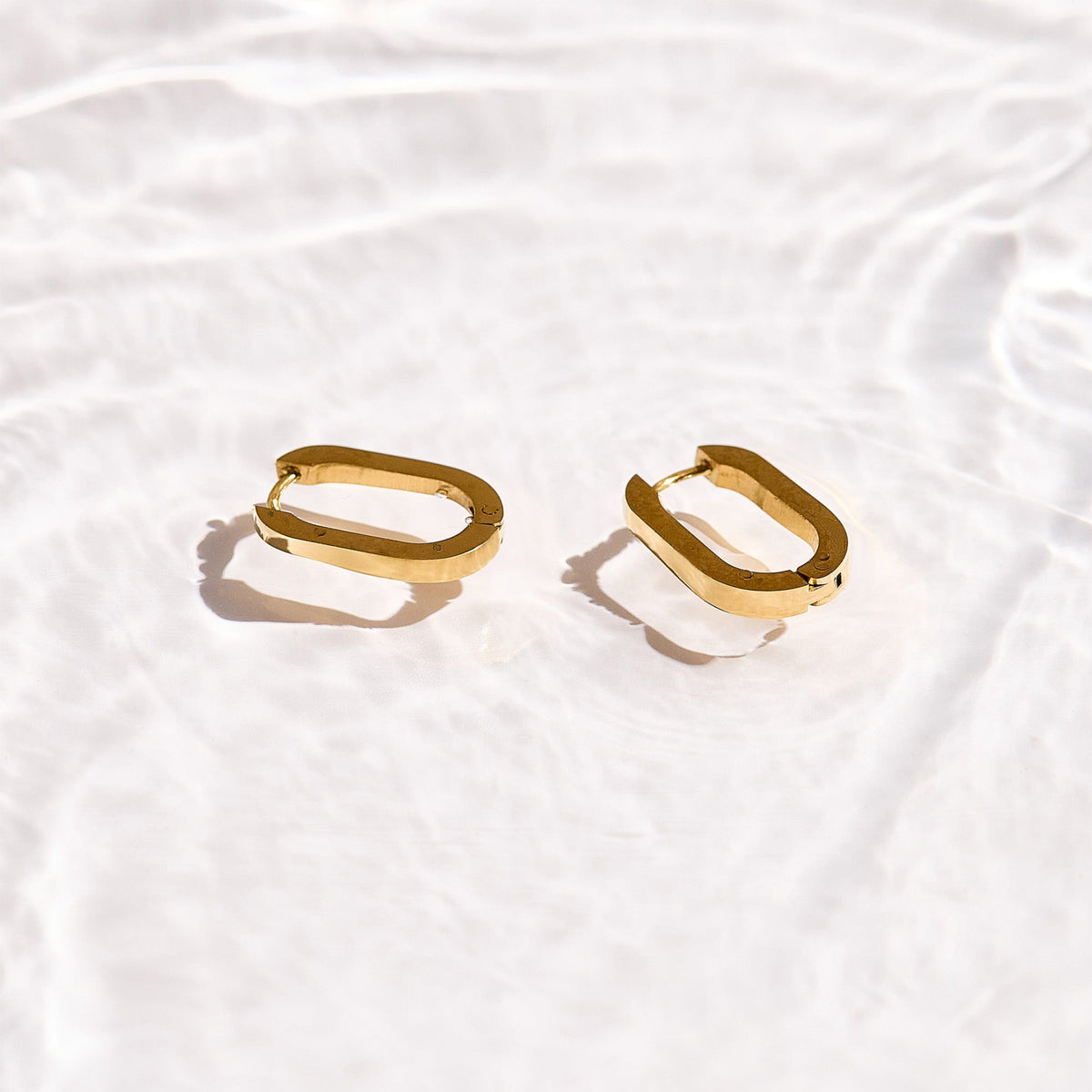 Slim Block Hoops - EVRYJEWELS