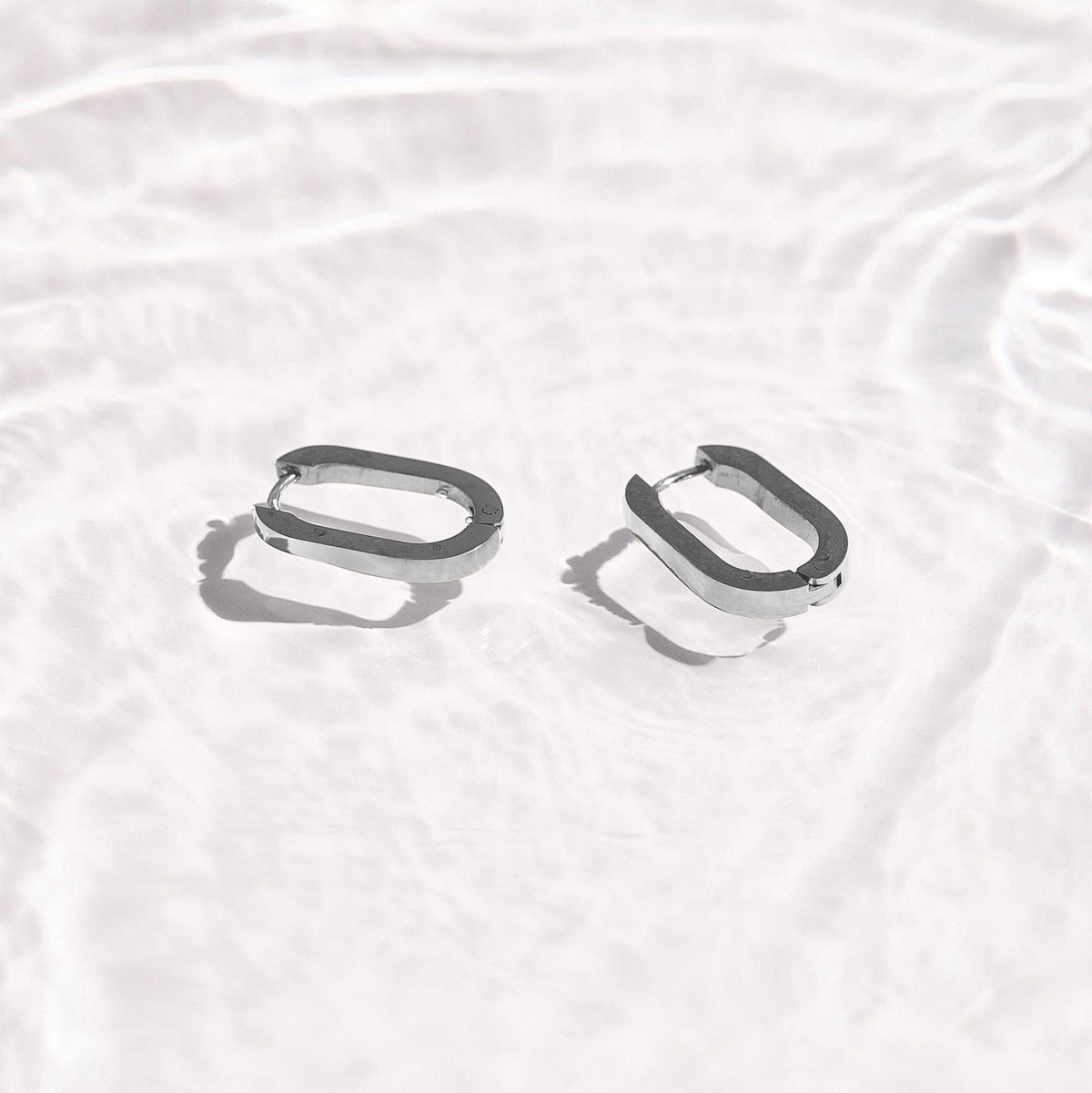 Slim Block Hoops - EVRYJEWELS