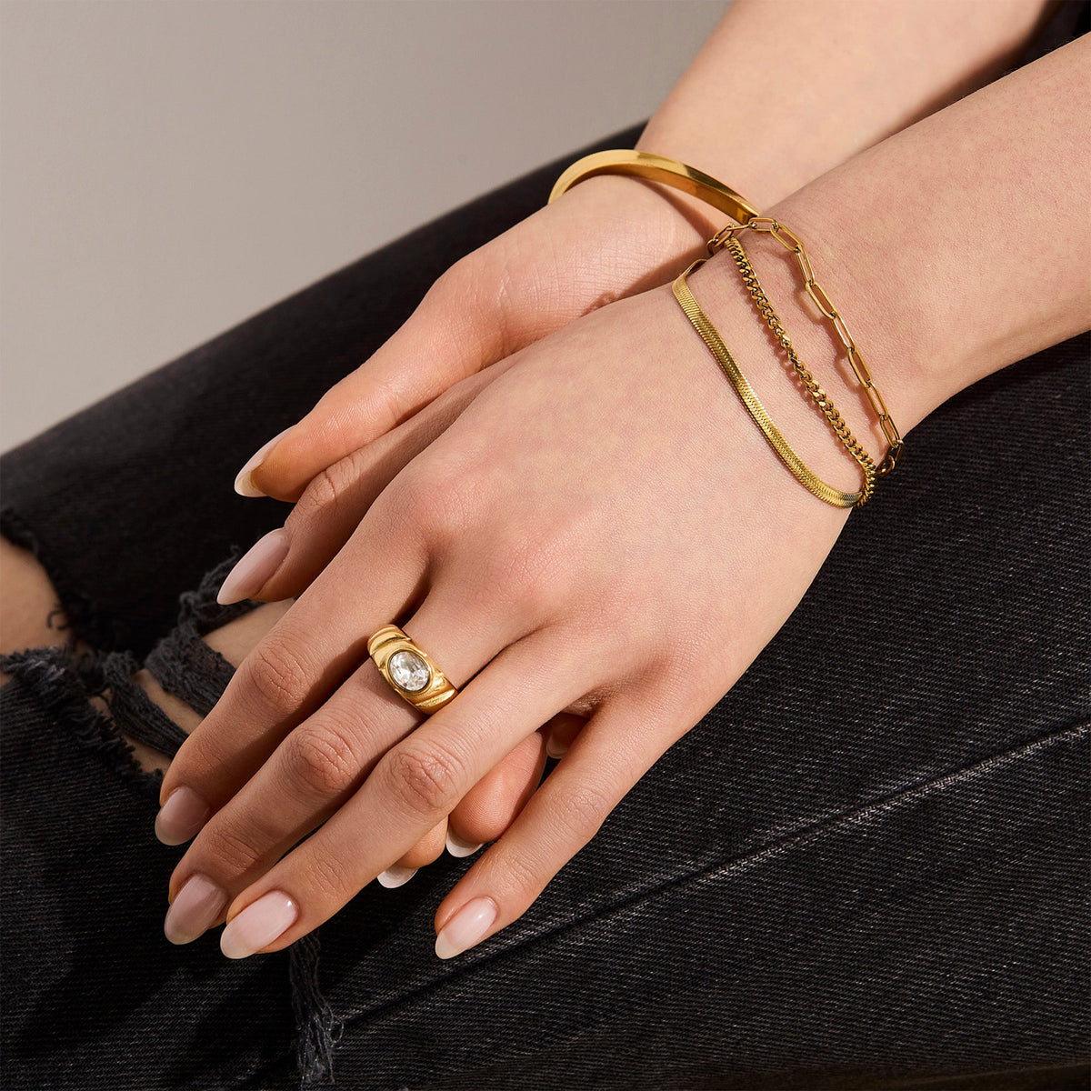 Triple Chain Mixed Link Bracelet - EVRYJEWELS