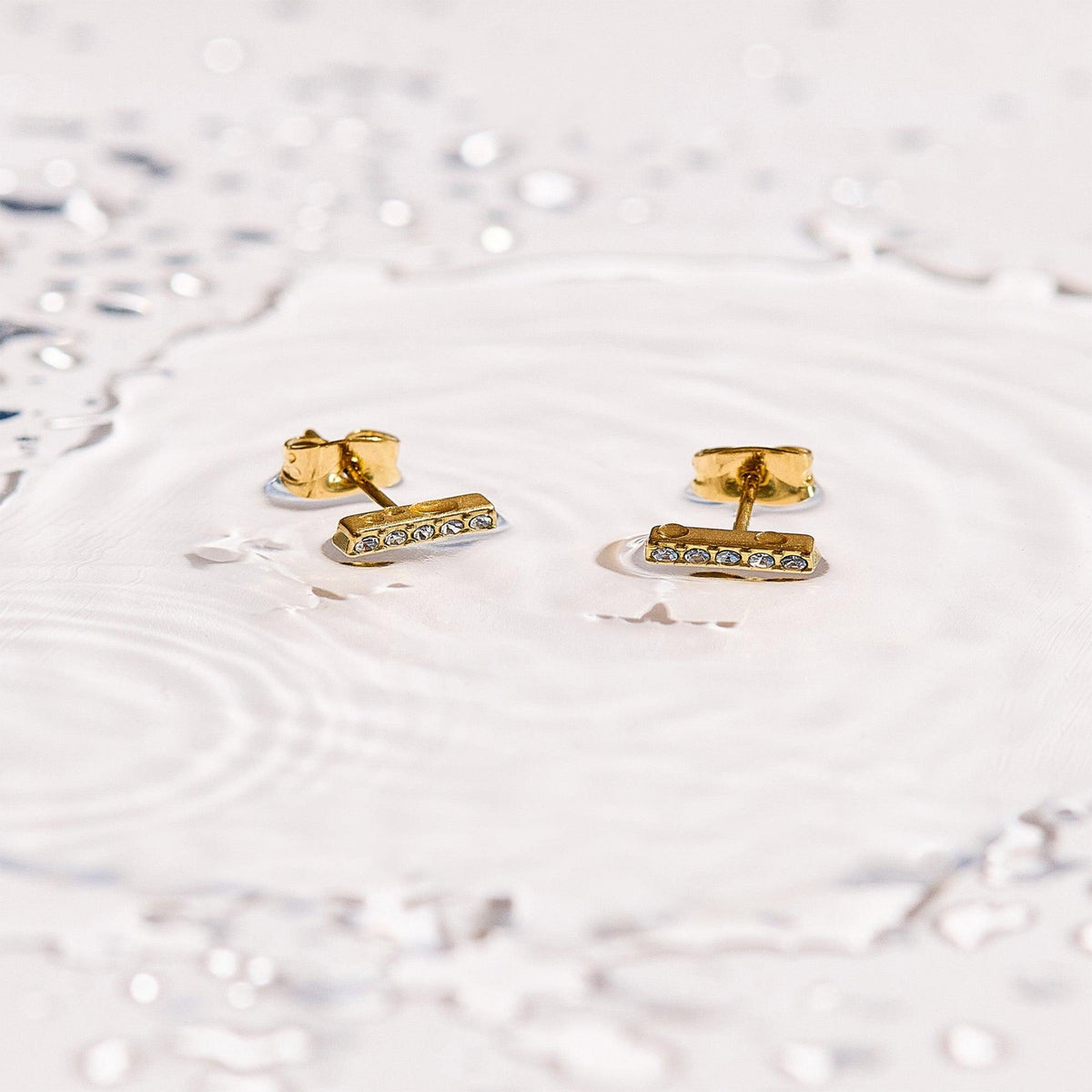 Crystal Bar Stud Earrings - EVRYJEWELS