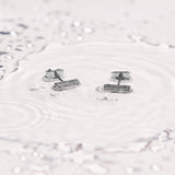 Crystal Bar Stud Earrings - EVRYJEWELS