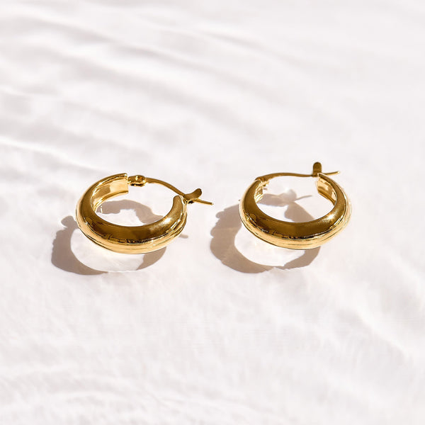 Chunky Dome Hoop Earrings - EVRYJEWELS