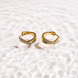 Crystal Twist Hoop Earrings - EVRYJEWELS