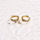 Crystal Twist Hoop Earrings - EVRYJEWELS