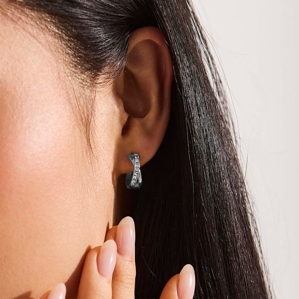 Crystal Twist Hoop Earrings - EVRYJEWELS