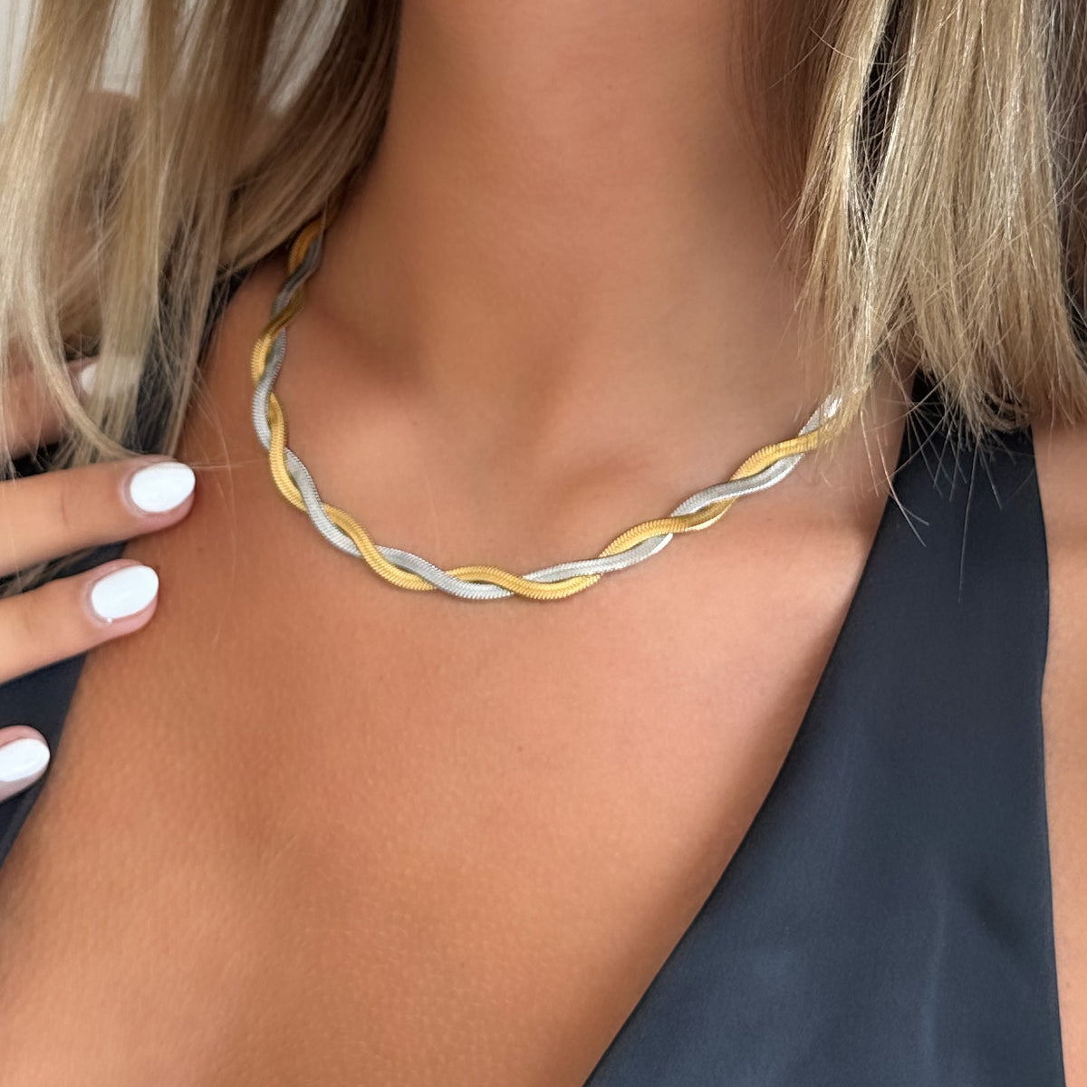 Two-Tone Medusa Necklace - EVRYJEWELS