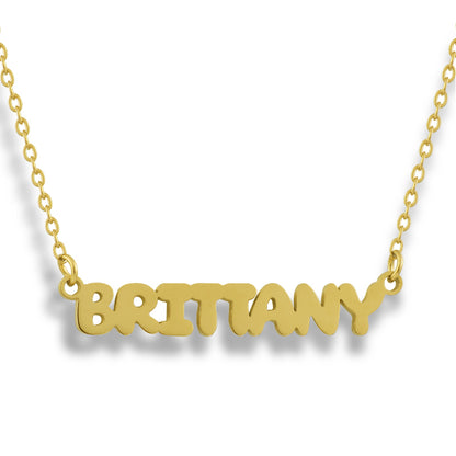 Custom/Personalized Bubble Nameplate Necklace