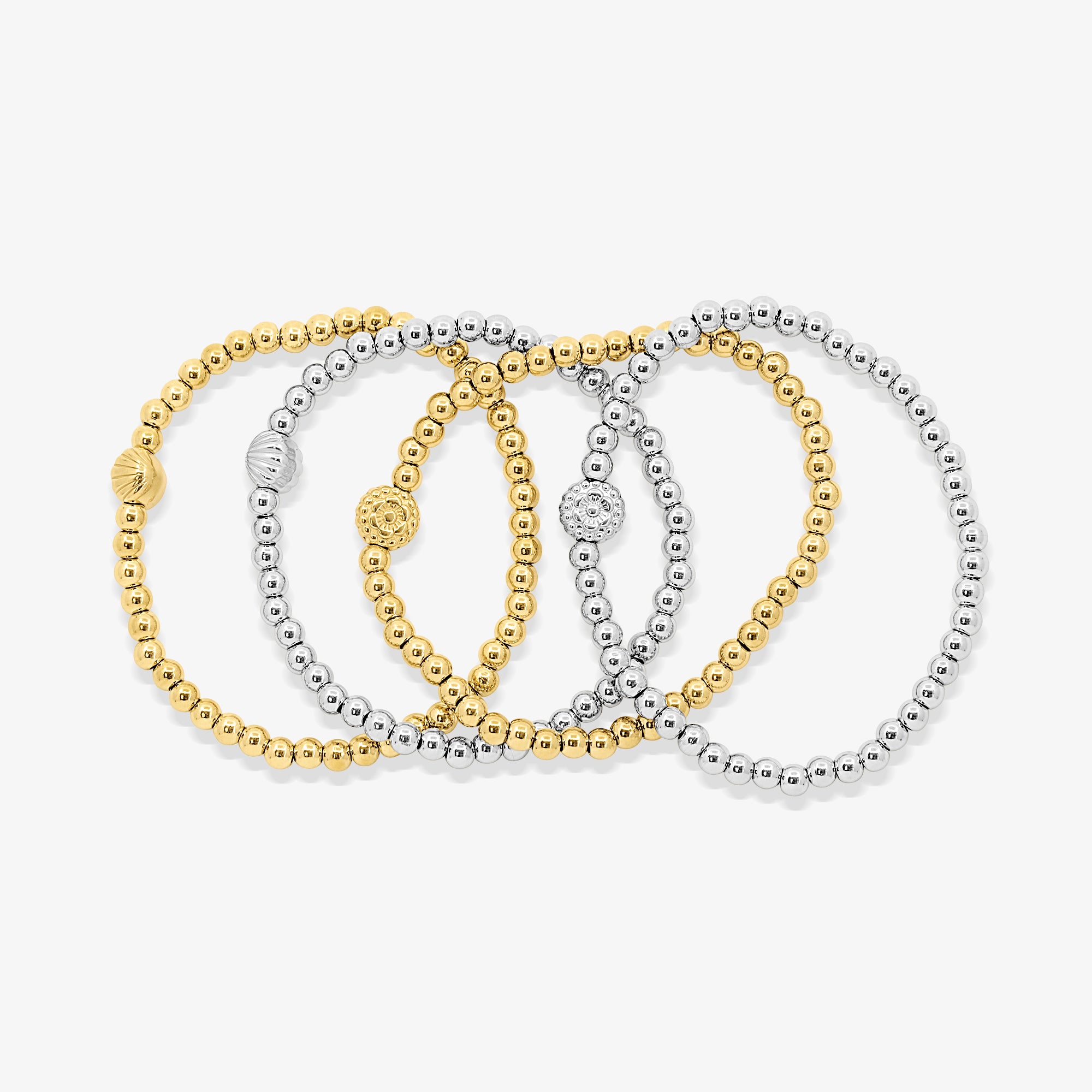 Coastal Beaded Bracelet 4 Piece Set - EVRYJEWELS
