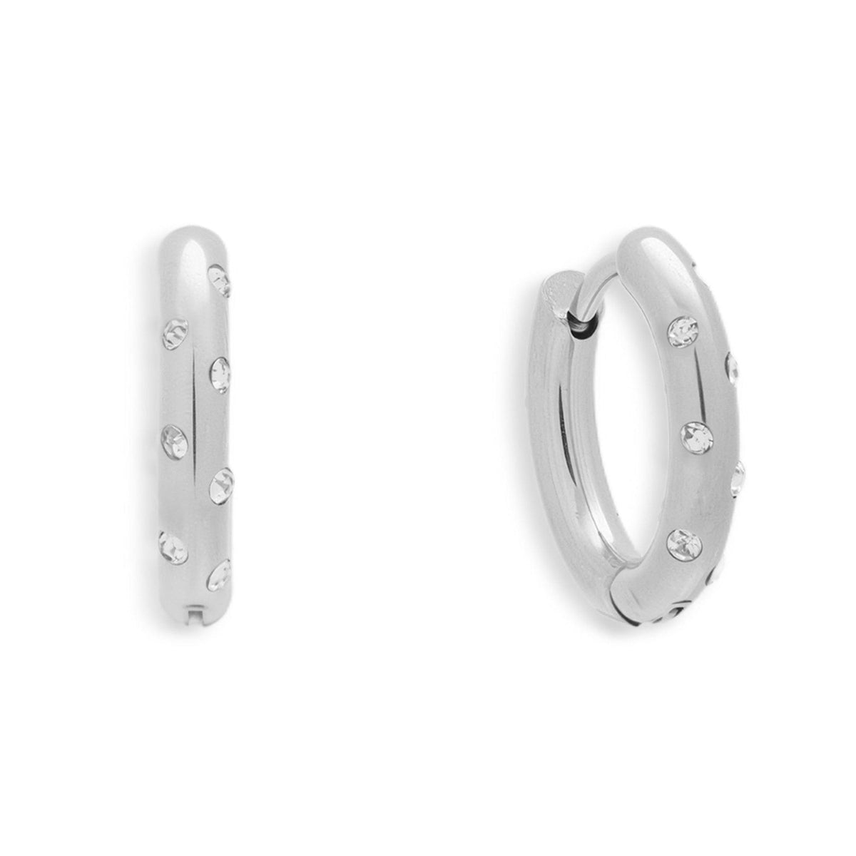 Crystal Dot Hoop Earrings - EVRYJEWELS