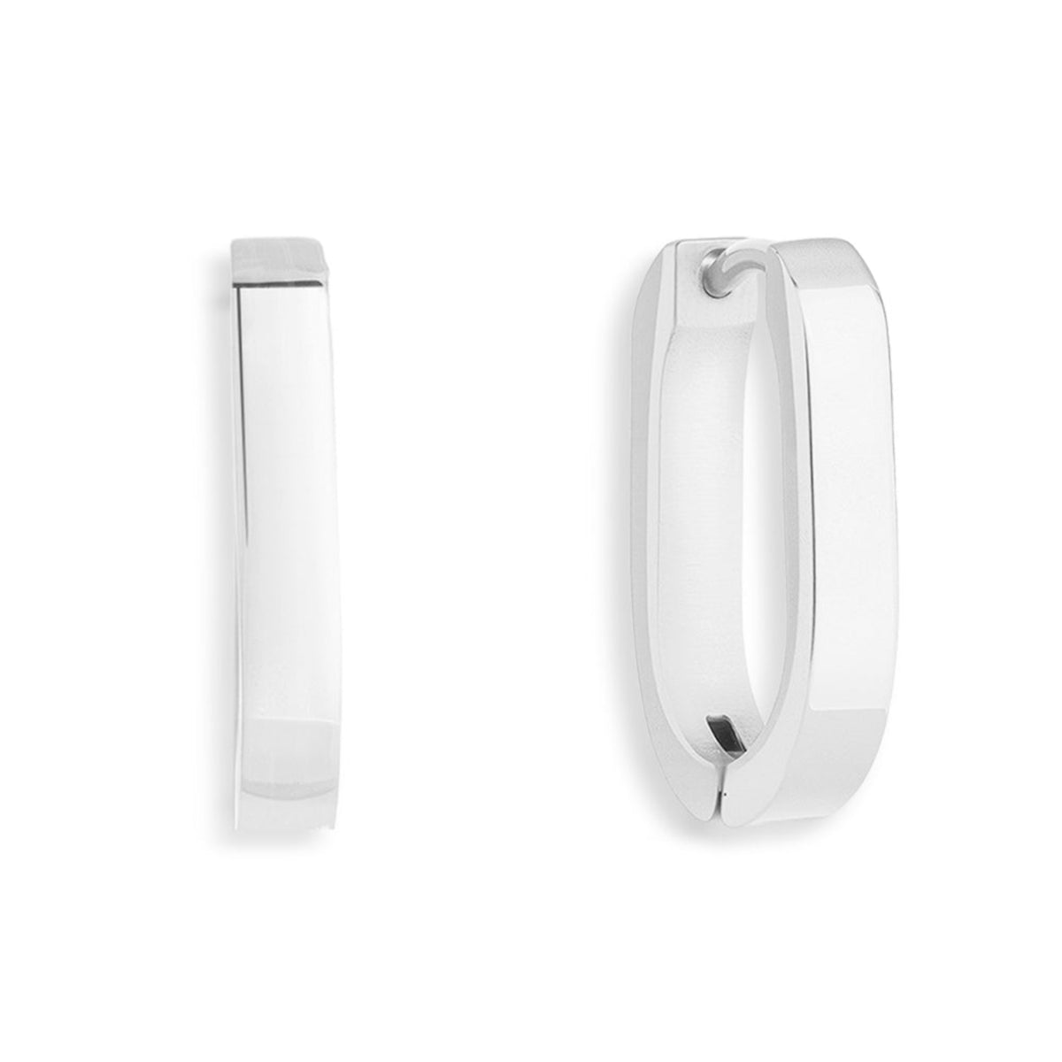 Slim Block Hoops - EVRYJEWELS