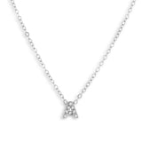 Crystal A Initial Necklace - EVRYJEWELS