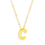 Bold Letter Initial Necklace - EVRYJEWELS