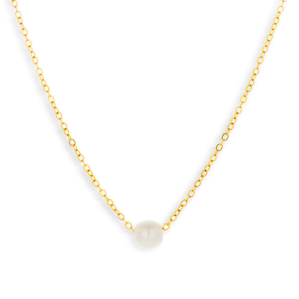 Single Pearl Drop Necklace - EVRYJEWELS