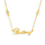 Custom/Personalized Nameplate with Gemstone Accents Necklace - EVRYJEWELS