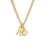 Custom/Personalized Initial Pendant Necklace w/ Birthstone - EVRYJEWELS